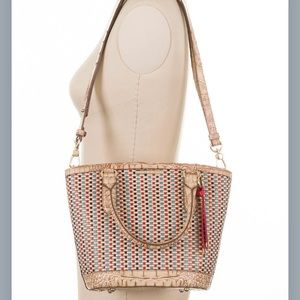 Sold :BRAHMIN SMALL BOWIE RIDGEMONT HAND WOVEN